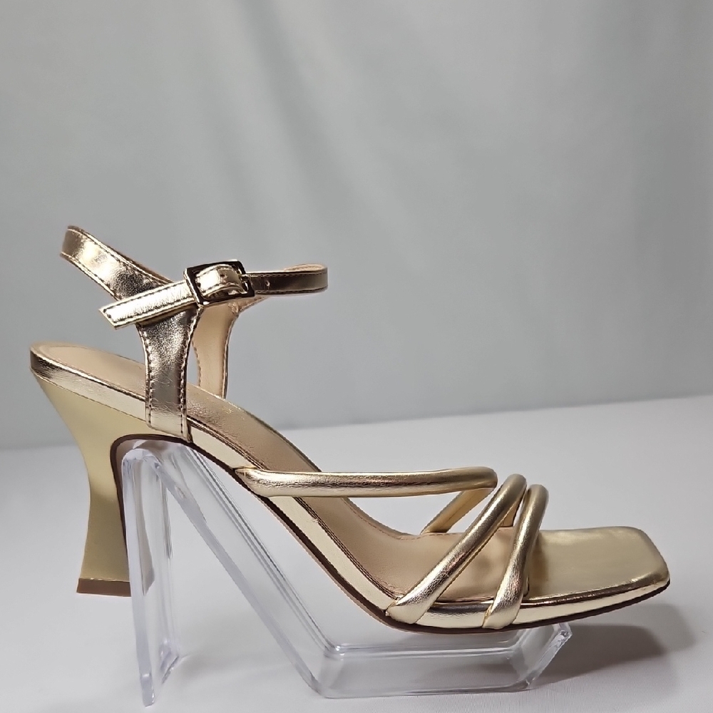 Maripe Nadia Gold Strappy Sandals Size 8
